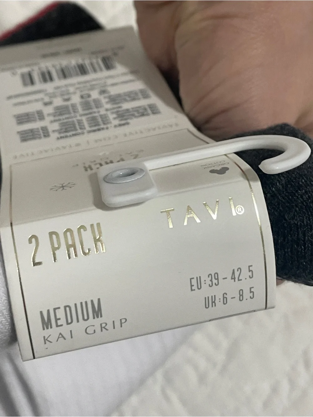 Non-Slip Crew Socks with Grip - White & Charcoal